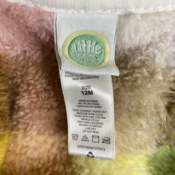 Little Me Plaid Fleece Hooded Cardigan - Picture 5 of 6